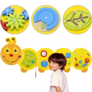 VIGA Large Wooden Caterpillar Activity Board