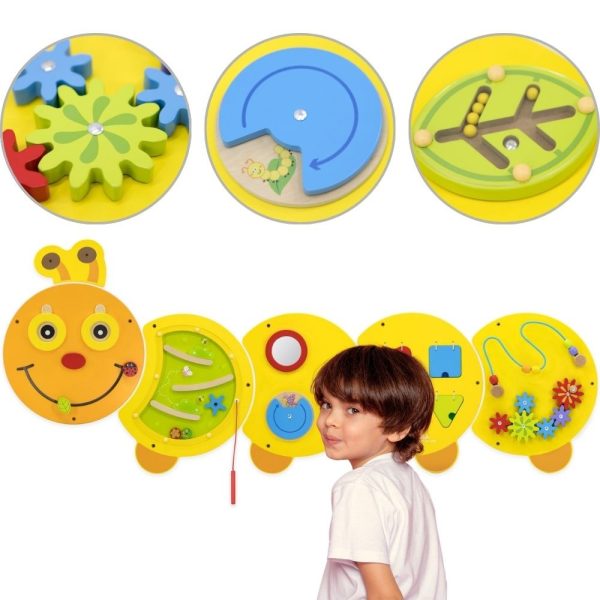VIGA Large Wooden Caterpillar Activity Board