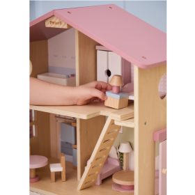 VIGA-PolarB-Large-Wooden-Dollhouse-17-pcs-1