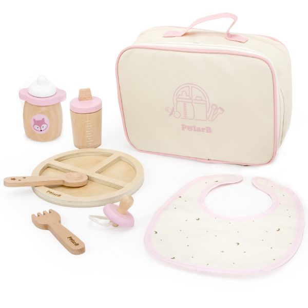 VIGA-PolarB-Wooden-Doll-Feeding-Bag-Set-with-Bottle-and-Bib VIGA PolarB Wooden Doll Feeding Bag Set - with Bottle and Bib
