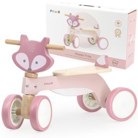 VIGA PolarB Wooden Fox Ride-On with Soft Wheels