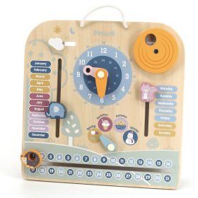 VIGA PolarB Wooden Montessori Calendar and Clock