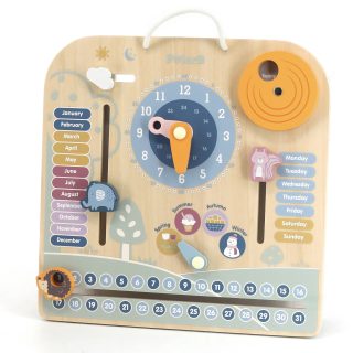 VIGA PolarB Wooden Montessori Calendar and Clock