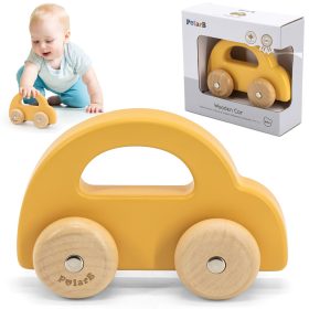 VIGA-PolarB-Wooden-Push-Car-Yellow VIGA PolarB Wooden Push Car Yellow
