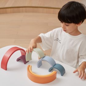VIGA-PolarB-Wooden-Rainbow-Puzzle-Creative-Montessori-Blocks-2