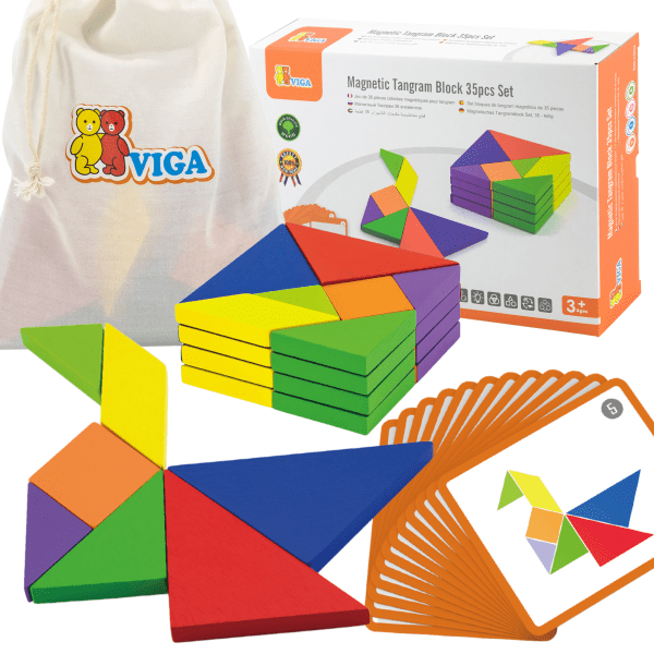 VIGA-Tangram-Wooden-Logic-Game-Puzzle-FSC-Certified VIGA Tangram Wooden Logic Game Puzzle FSC Certified