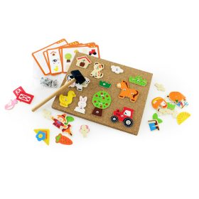 VIGA-Wooden-Farm-Nail-Art-Montessori-Cork-Board-1