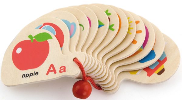 VIGA Wooden Montessori Alphabet and English Learning Book
