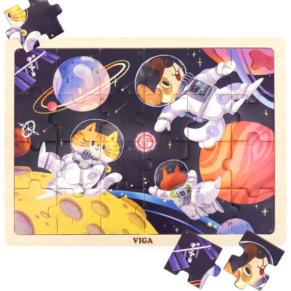 VIGA-Wooden-Puzzle-24-Piece-Space-Adventure VIGA Wooden Puzzle 24 Piece Space Adventure
