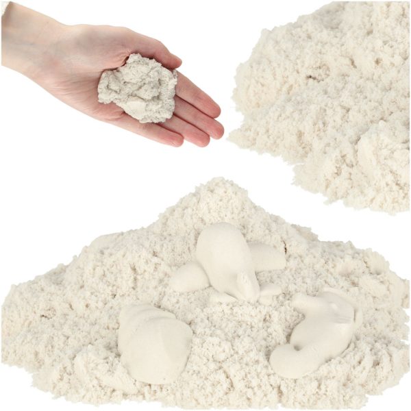 Vaikiškas smėlis 1 kg maišelyje baltas