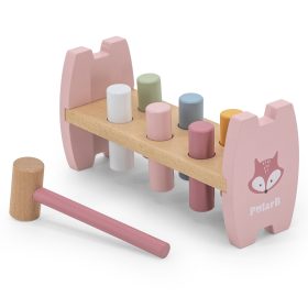 Viga-PolarB-Wooden-Punching-Toy-with-Hammer-Fox-Montessori-1