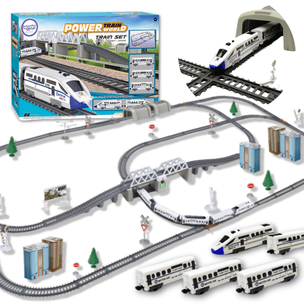WOOPIE-Electric-Train-Huge-914-cm-Track-Bridge-Tunnel-86-pcs WOOPIE Electric Train Huge 914 cm Track Bridge Tunnel 86 pcs.