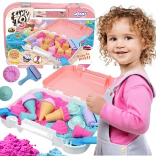 WOOPIE Kinetic Sand Set Ice Cream in a Suitcase 1kg + Accessories