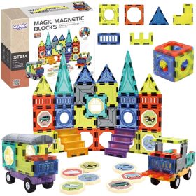 WOOPIE Magnetic Blocks 3D Set Castle Vehicles 71pcs.