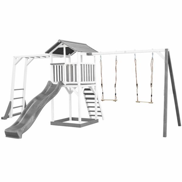 AXI Wooden Playground Tower with Double Swing