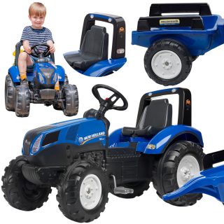 FALK New Holland T8 Pedal Tractor with Trailer 3-7 years