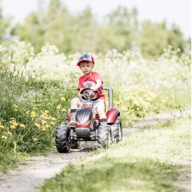 FALK-Valtra-S4-Burgundy-Pedal-Tractor-with-Trailer-3-7-years-1