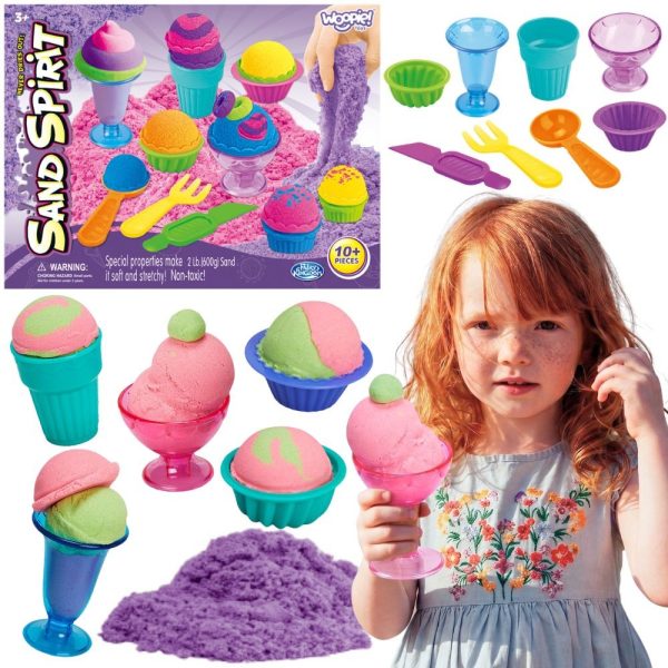 Kinetic Sand Set Ice Cream Parlor Accessories 10 pcs.
