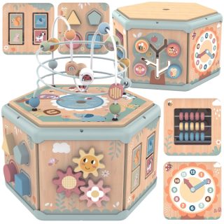 TOOKY TOY Wooden Montessori Hexagon Opening Box