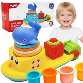 WOOPIE-BABY-Water-Toy-Ship-Whale-Overflow-Cups WOOPIE BABY Water Toy Ship Whale Overflow Cups