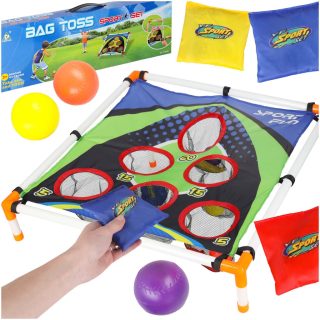 Metimas į taikinį su maišais smiginio įgūdžių žaidimas