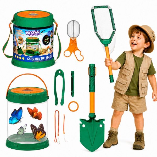 WOOPIE-Discovery-Little-Nature-Explorer-Set-Insect-Net-Butterfly-Fish-Container WOOPIE Discovery Little Nature Explorer Set Insect Net Butterfly Fish Container