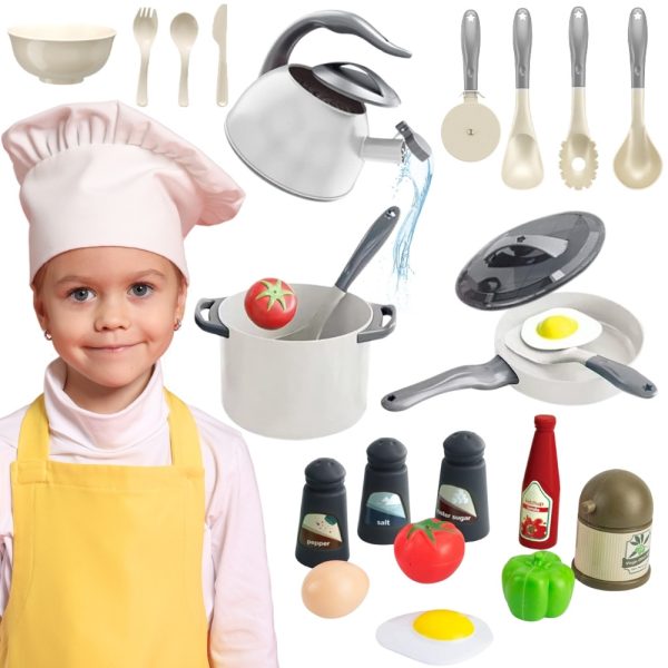 WOOPIE-Little-Chef-Set-Pots-Frying-Pan-Kettle-White-32-pcs WOOPIE Little Chef Set Pots Frying Pan Kettle White 32 pcs.