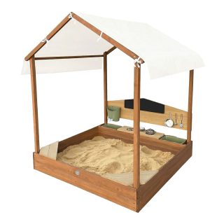 AXI Meli Sandbox House with a White Roof Mud Garden Kitchen