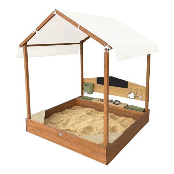 AXI Meli Sandbox House with a White Roof Mud Garden Kitchen