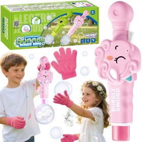 WOOPIE Smoke Bubble Gun Unicorn Fog Bubble Machine Rechargeable