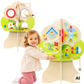 VIGA-Wooden-Activity-Tree-Music-Educational-Center-18m VIGA Wooden Activity Tree Music Educational Center 18m+