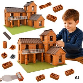 WOOPIE-Brick-Villa-Construction-Set-461-pieces-for-Children WOOPIE Brick Villa Construction Set 461 pieces for Children