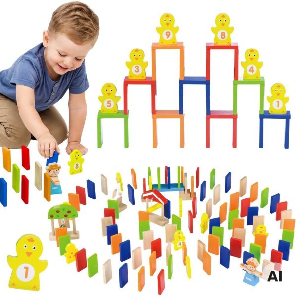 VIGA-Wooden-Domino-Track-122-pcs VIGA Wooden Domino Track 122 pcs.