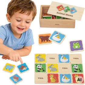 Viga-Wooden-Memory-Game-Memo-Animals-Educational-Children-3 Viga Wooden Memory Game Memo Animals Educational Children 3+